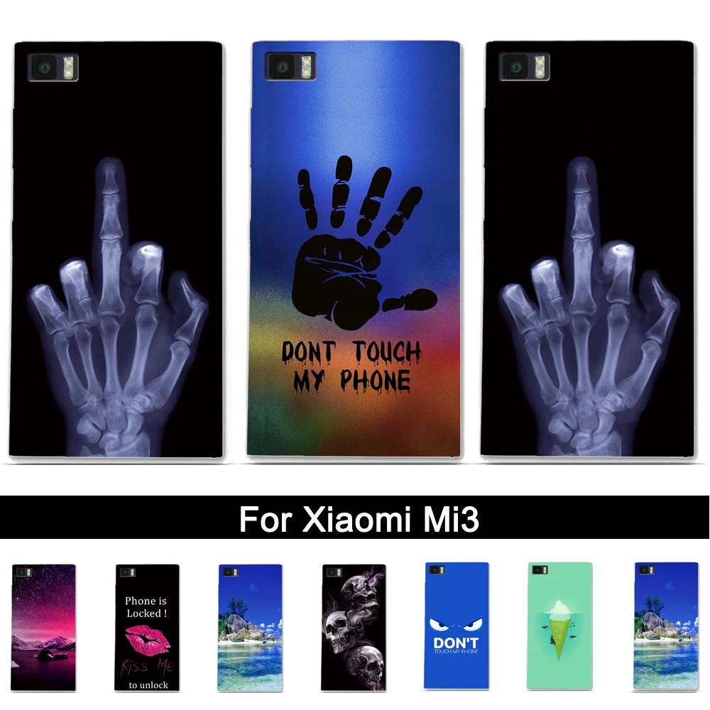 Мягкий чехол из ТПУ для Xiaomi 3 Mi MI3 M3 силиконовый накладка телефона XIAOMI MI M рельефные
