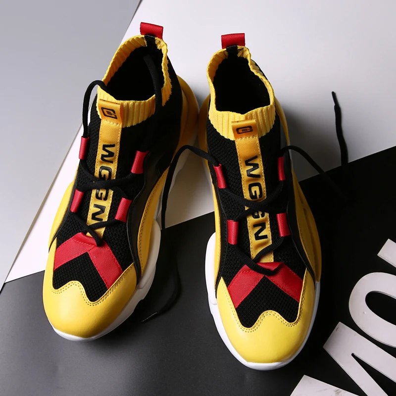 Мужские высокие кроссовки Fine Zero удобная обувь на шнуровке белые черные красные