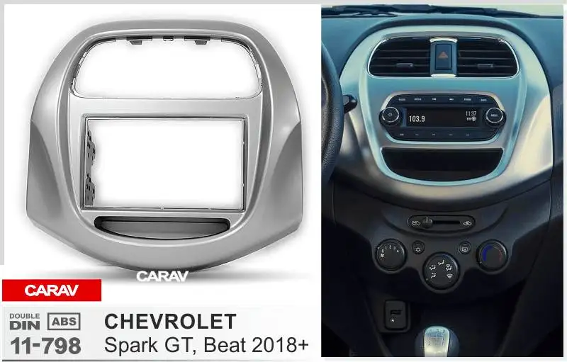CARAV 11 798 Высококачественная радиопанель для CHEVROLET Spark GT Beat 2018 + w/pocket Stereo Fascia Dash CD
