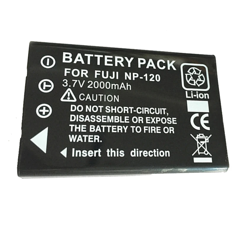 

3,7 V 2000 мА/ч, NP-120 FNP120 NP120 перезаряжаемые Камера Аккумулятор для Fujifilm FUJI F10 F11 603 M60 D-LI7 батареи