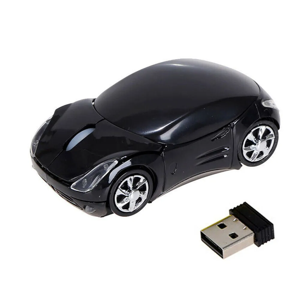 Binmer, беспроводная 3D мышь для автомобиля, гибкая, 2,4 ГГц, 1600 dpi, USB приемник, мини мыши, оптическая игровая мышь для ПК, Laptop19APR8 - Цвет: BK