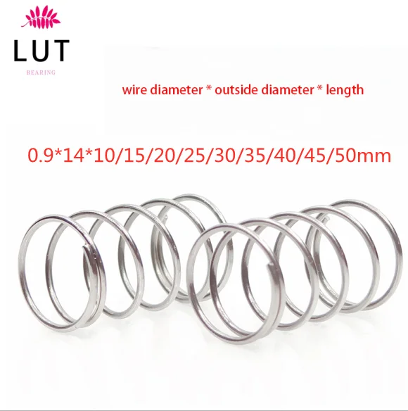 Нажимная пружина из нержавеющей стали 304 короткая компрессионная проволока