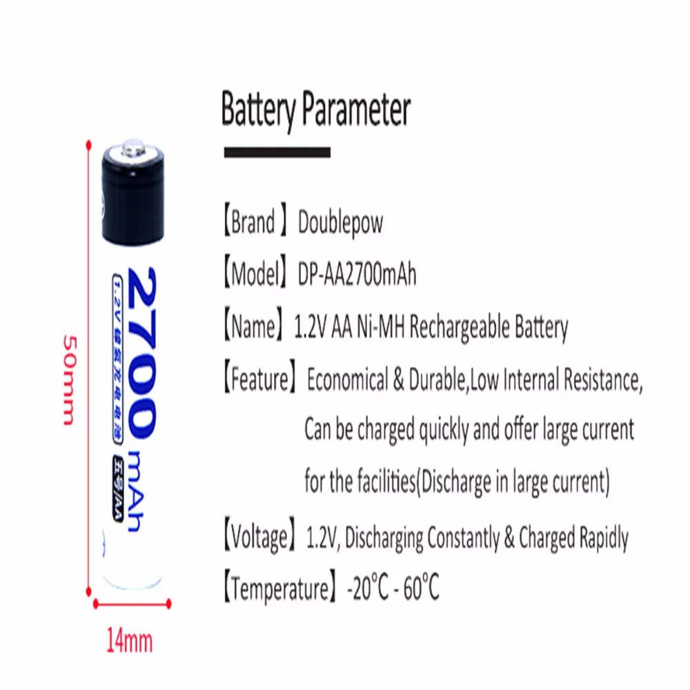 Real capacity! 8 pcs AA 1.2V NIMH rechargeable batteries 2700mah for camera razor toy remote control flashlight 2A batterie | Электроника