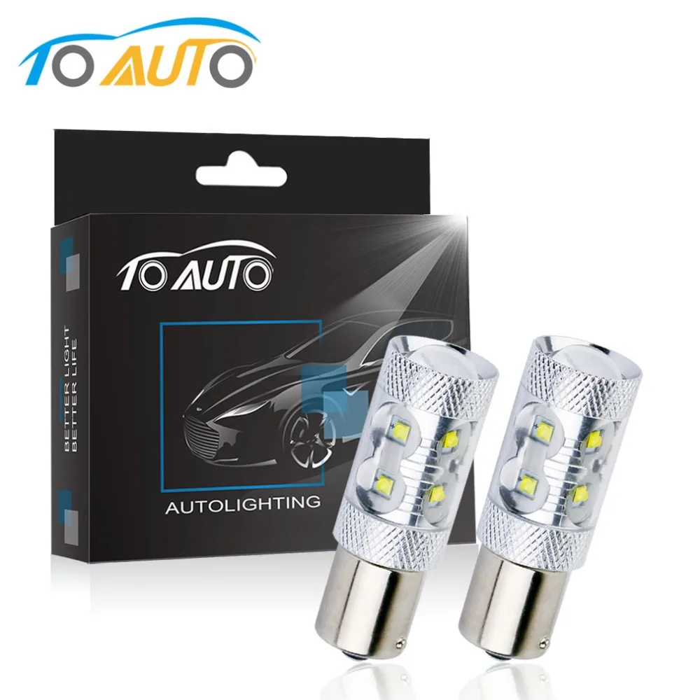 2 шт. 1156 BA15S P21w 60W Авто Чистый белый противотуманный задний поворотный