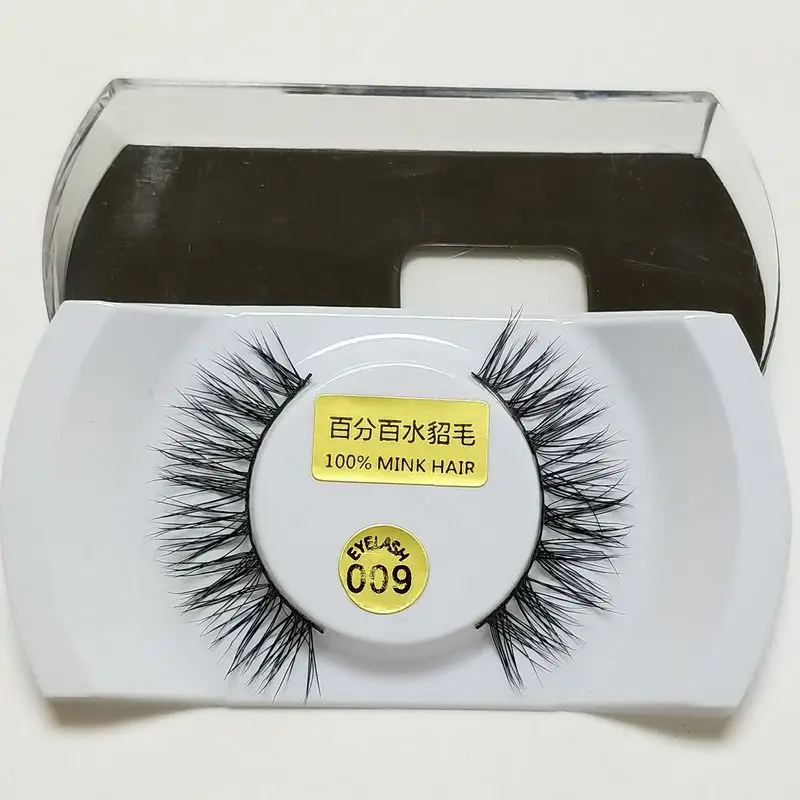 100% настоящие норковые волосы черные натуральные толстые накладные ресницы