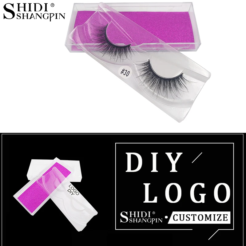

SHIDISHANGPIN 20 Pairs Private Label Eyelashes Cilios Eyelashes Natural Custom Label 3d Hair Mink Lashes Makeup Mink Eyelashes