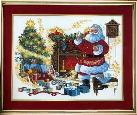 

Needlework 11CT 14CT 16CT 18CT Cross Stitch, DIY Count Cross Stitch, Embroidery Set, Santa Claus