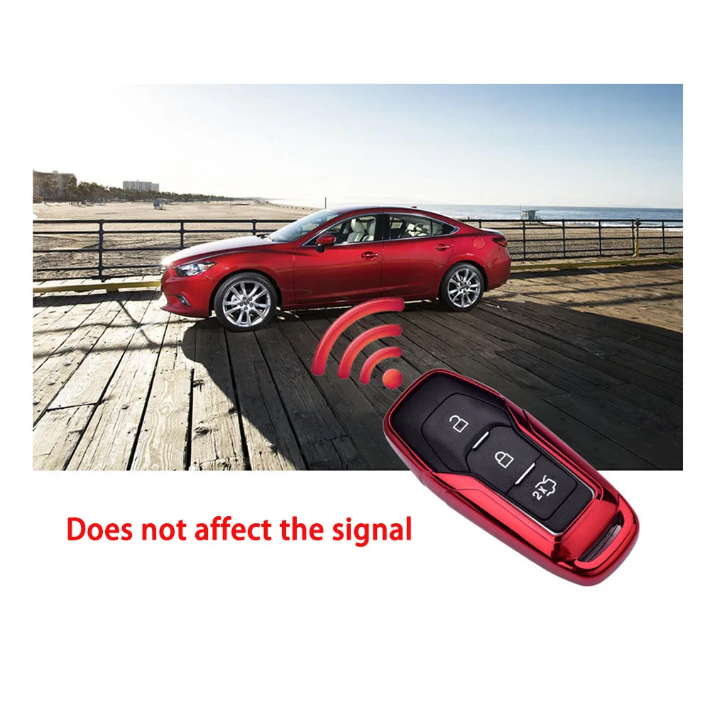 Car-Styling TPU Car Smart Remote Key Case Automobile Protective Skin Shell Cover For Ford Edge Mondeo Mustang Keys | Автомобили и