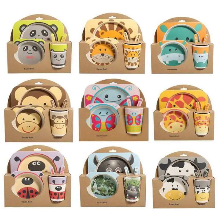 2019 детское Блюдо Набор посуды вилка с рисунком из мультфильма блюда для