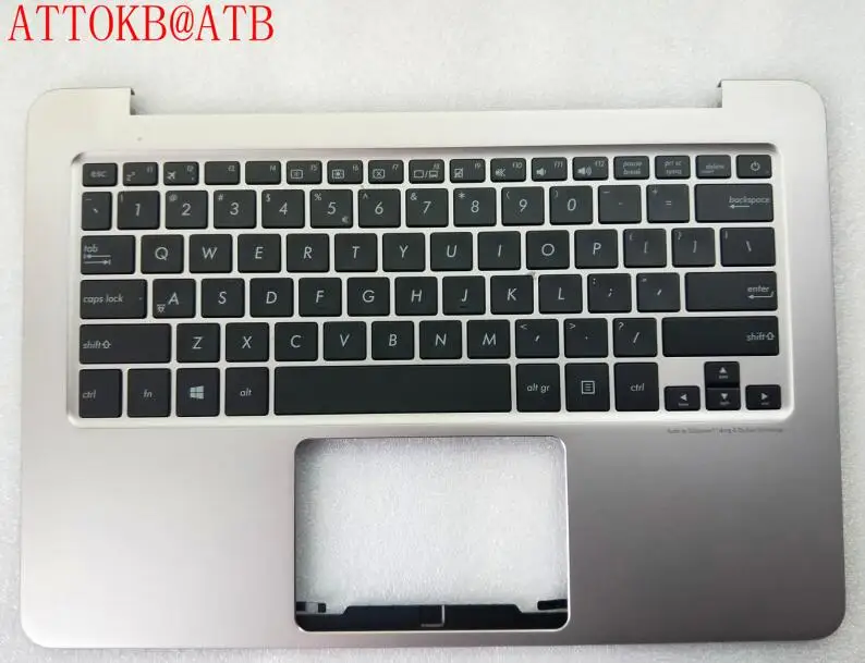 Серый Новая клавиатура для ноутбука Asus U305C UX305C U305F UX305FA UX305F RU мкА клавиатура Упор для рук крышка - Цвет: Серый