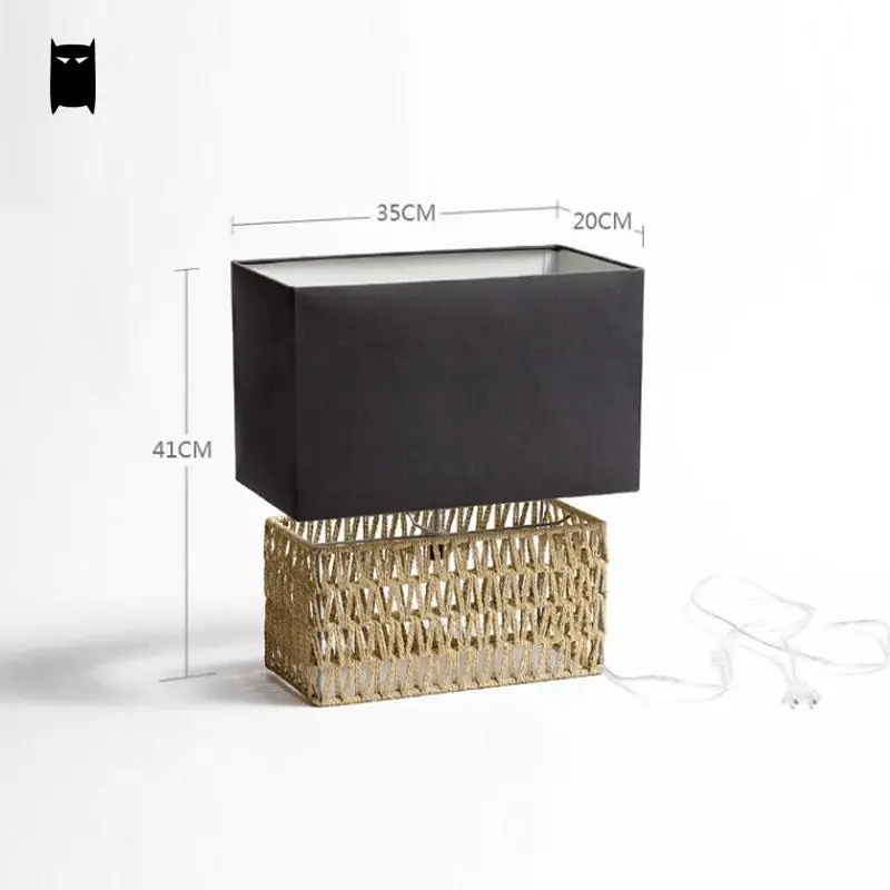 Ремесло железная пеньковая веревка желтый черный квадратный тент настольная