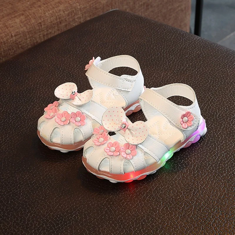 Обувь для девочек обувь из искусственной кожи с цветочным узором нескользящая