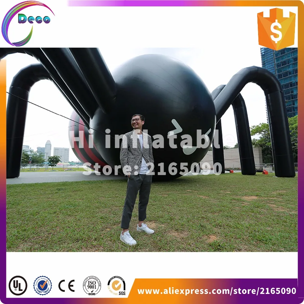 20 м в ширину горячая Распродажа смешная черная надувная модель паука для