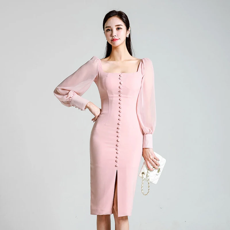 LISM сексуальное облегающее женское вечернее платье однотонный открытый горка