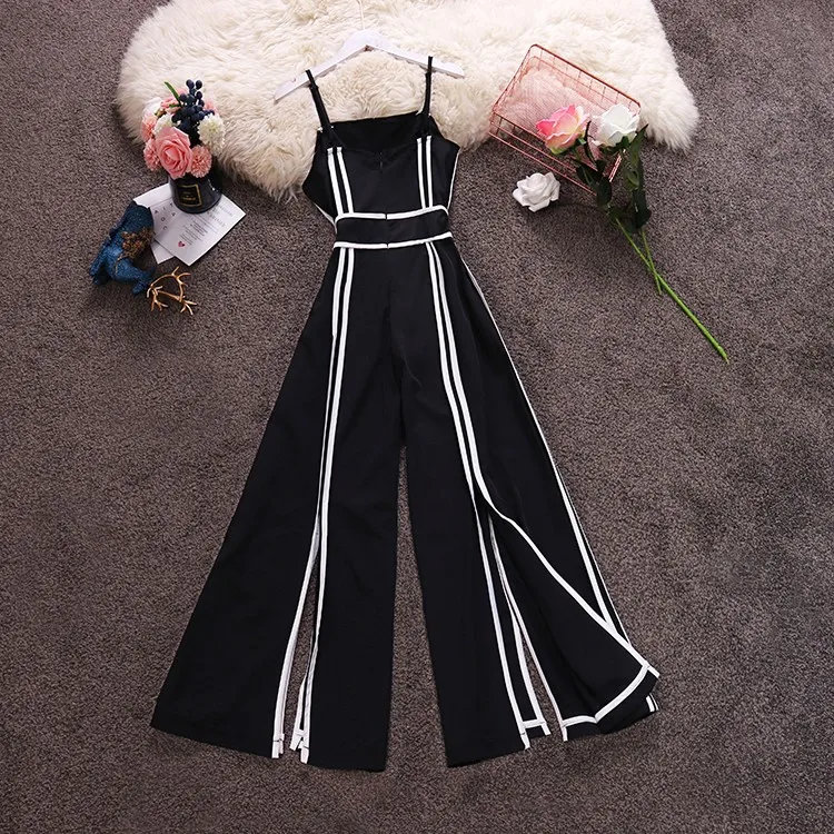 Для женщин Летний шифоновый с тонкими бретелями комбинезоны в стиле пэчворк