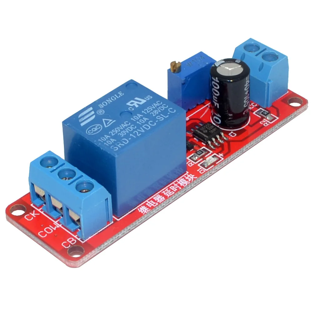 Релейный модуль с задержкой 12 в постоянного тока 5 шт. переключатель таймером NE555