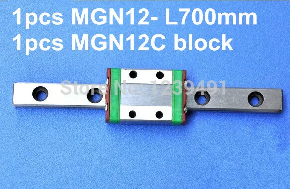 

1pcs MGN12 L700mm linear rail + 1pcs MGN12C carriage