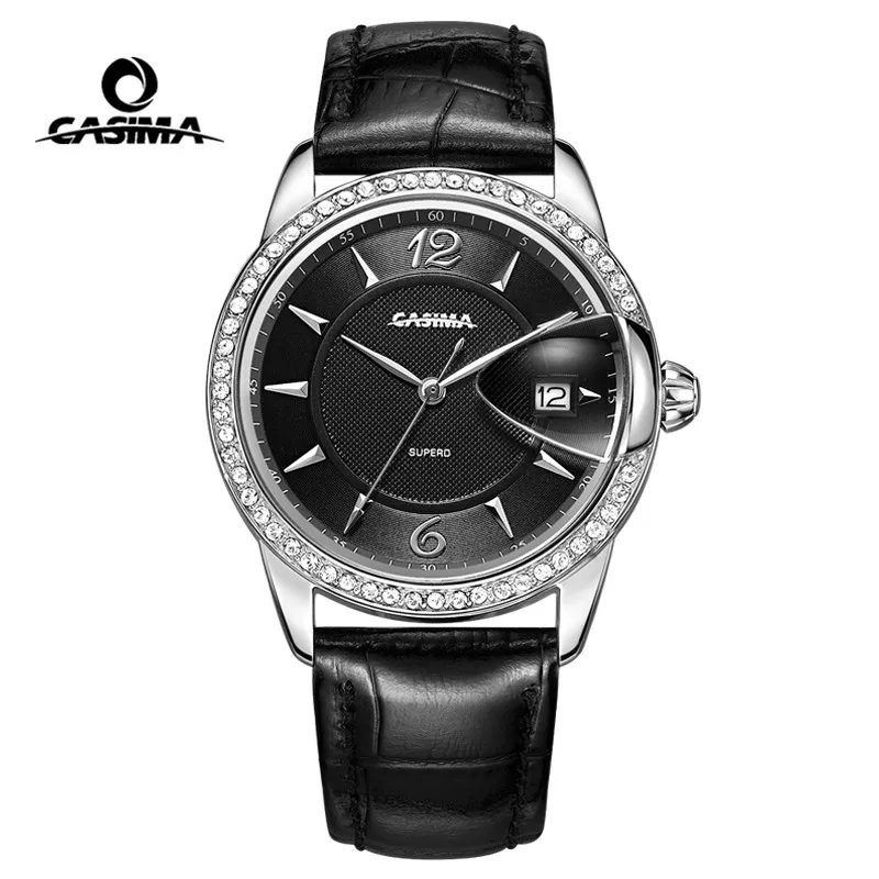 

CASIMA Brand Luxury Women Watches Ladies Waterproof Fashion Leather Strap Calendar Quartz Wristwatch Clock 2021 Relogio Feminino