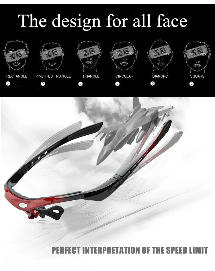 Солнцезащитные очки унисекс Поляризованные ветрозащитные UV400 5 линз 2019 |