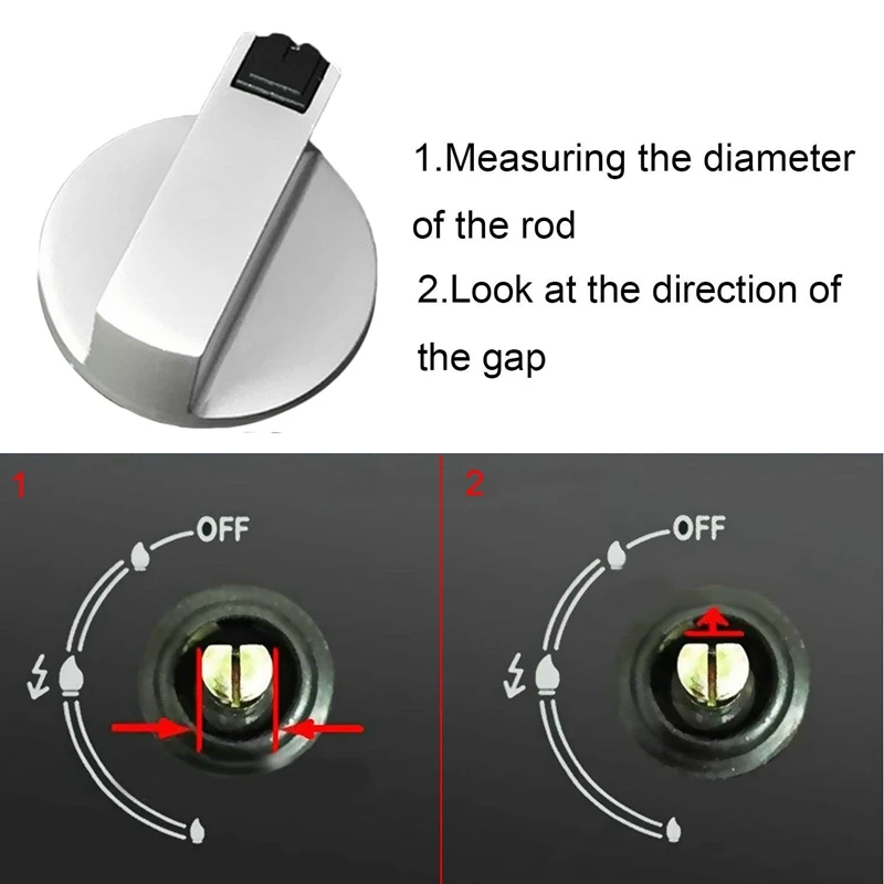 

Stoves Cooker Knobs,Oven Knob 6pcs,Zinc alloy 6mm Universal Silver Gas Stove Control Knobs Adaptors Oven Rotary Switch Cooking