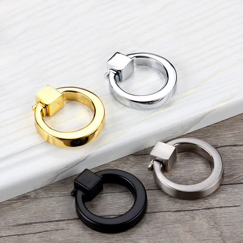 43 мм круглые ручки цвет золото серебро черный кольцо цинковый сплав стандартные