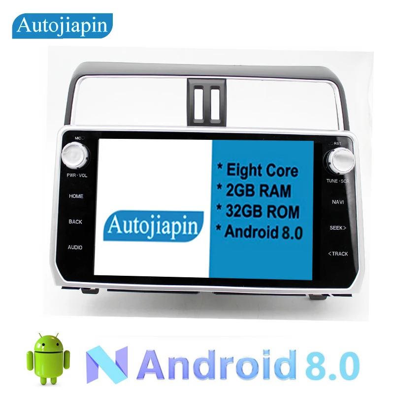 AUTOJIAPIN 9&quot Eight Core Android 8.0 2G RAM 1024*600 CAR Navigation For TOYOTA LAND CRUISER PRADO 2018 With Stereo Radio Audio |