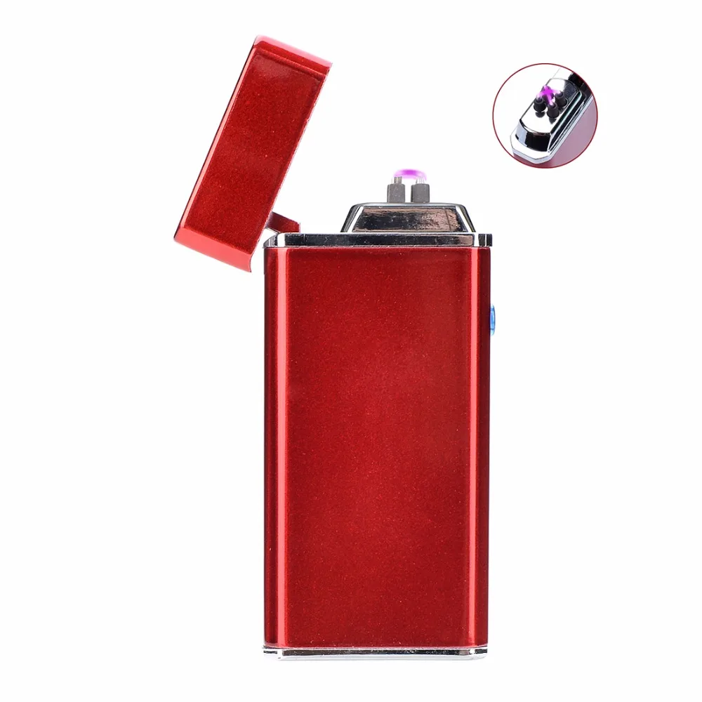 USB электрическая двойная дуговая зажигалка перезаряжаемая ветрозащитная