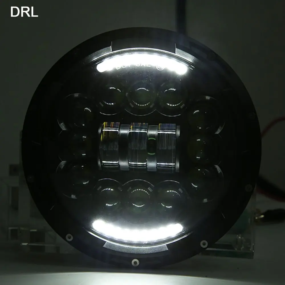 2017 новая Автомобильная фара 90 Вт 7 дюймов Круглая H4 белая DRL Янтарная сигнальная