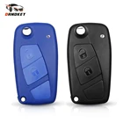 Dandkey Замена 2 кнопки флип ключ чехол для FIAT Punto Ducato Stilo, Panda Складной Корпус автомобильного ключа дистанционного управления чехол SIP22 Blade