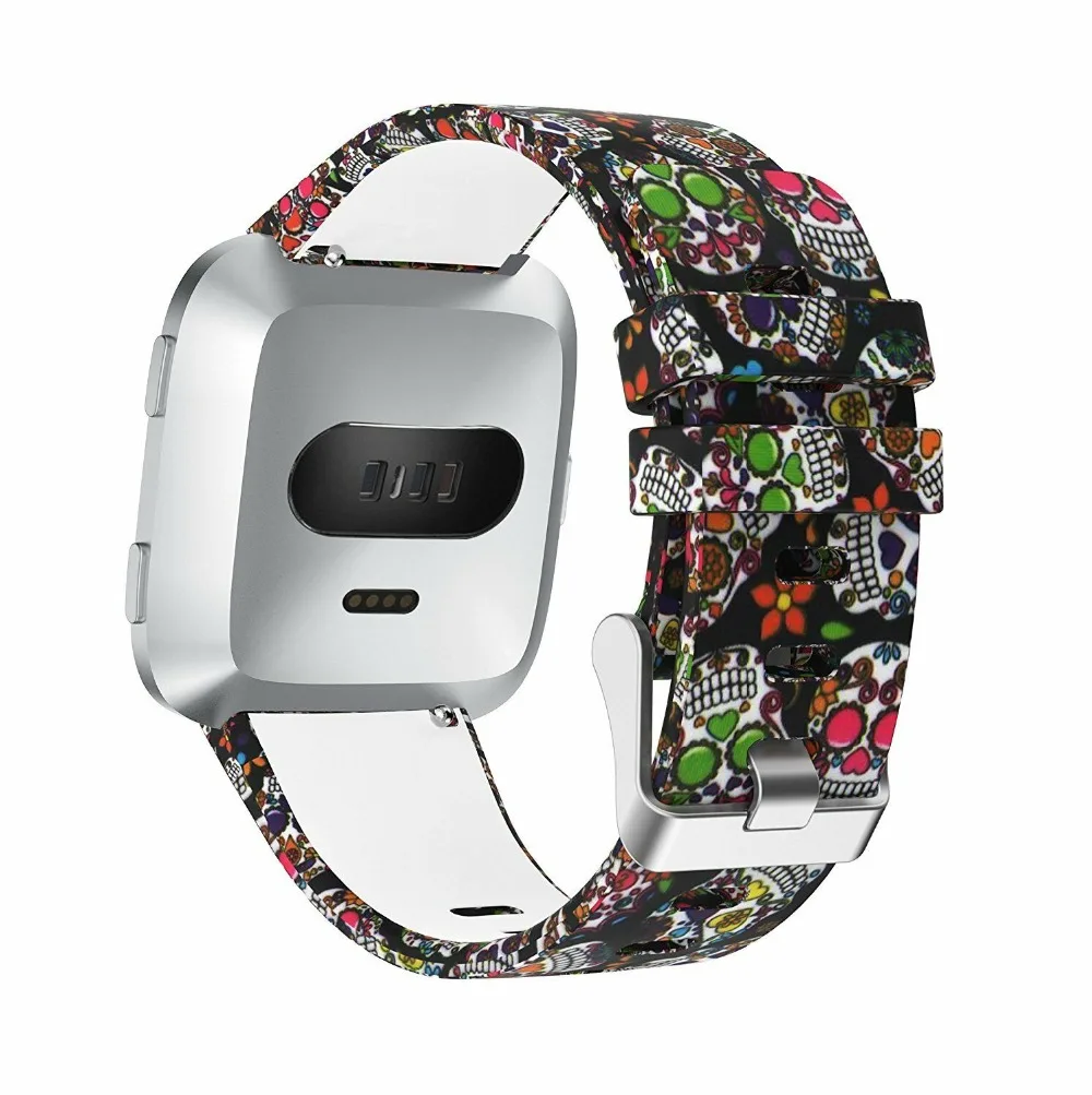 Браслет с цветочным принтом для Fitbit Versa Bands сменные силиконовые браслеты цветами |