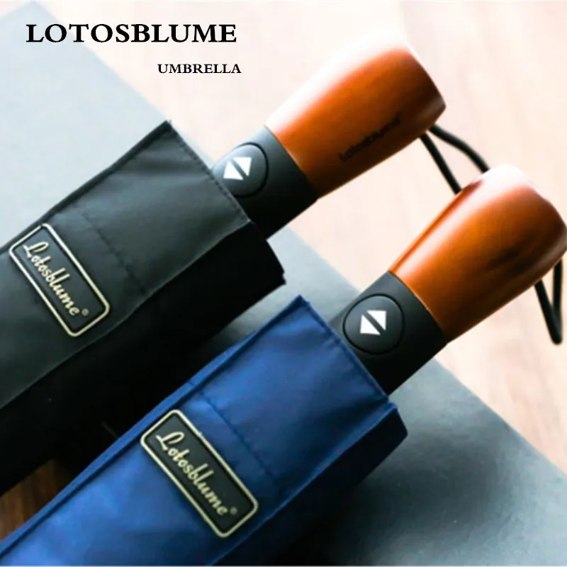 

Lotosblume Fully Automatic Three-Fold Sunshine Umbrella High-end Business Folding Umbrella to Strengthen the Anti-wind Umbrella