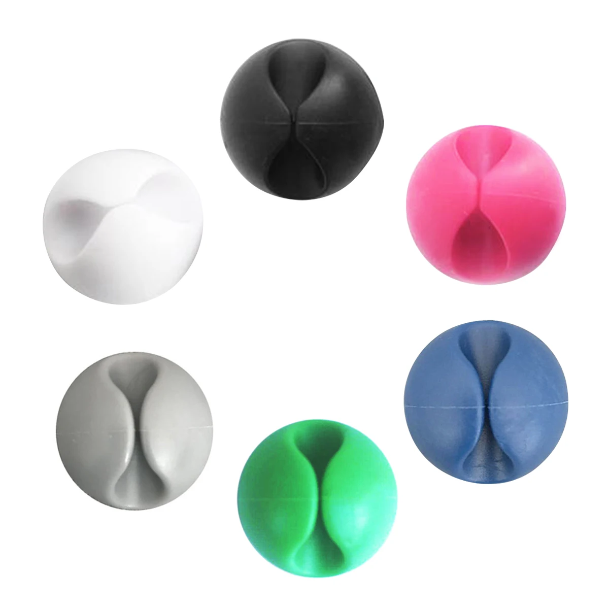 Силиконовый круглый Кабельный органайзер держатель для кабеля защита