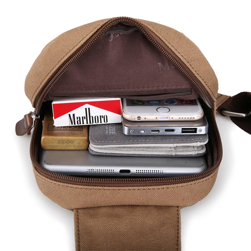 Повседневная холщовая нагрудная сумка для мужчин многофункциональные маленькие