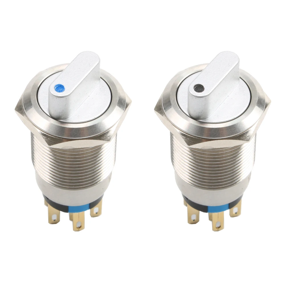 Светодиодный кнопочный переключатель 19 мм водонепроницаемый одноточечный без NC