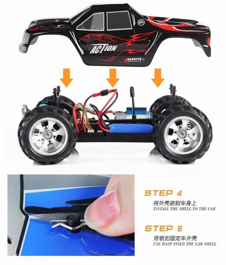 Wltoys A979 дистанционного Управление машинка на радиоуправлении высокого Скорость 2,4G 4CH 4WD трюк гоночный автомобиль внедорожник передатчик автомобили RC