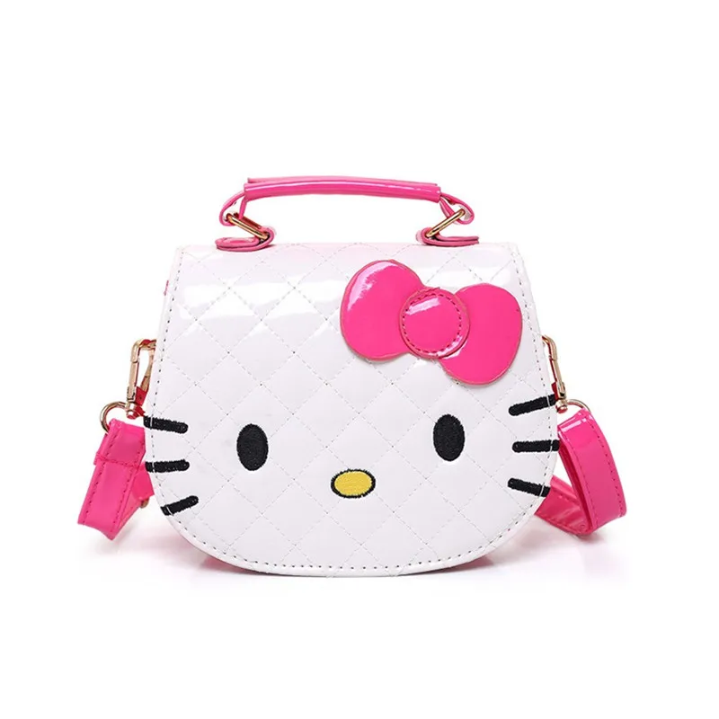 Hello kitty рисунки из мультфильма ПВХ Милые обувь для девочек косой пакет детей