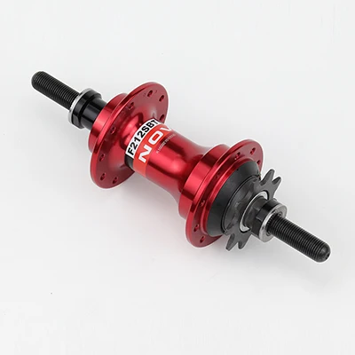 Red 20H 9T Novatec F212SBT 20 отверстий 9T 10T складной велосипед односкоростные задние велосипедные ступицы с звездочками и блокировочными гайками 9/10T черный, красный, серебристый - Цвет: Red 20H 9T