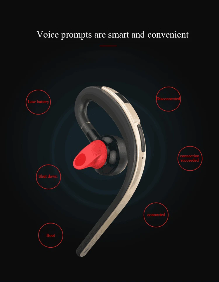 McGeSin Bluetooth Беспроводные Наушники Бизнес Наушники Музыка громкой связи Спорт наушники С Микрофоном Для Huawei Xiaomi Phone
