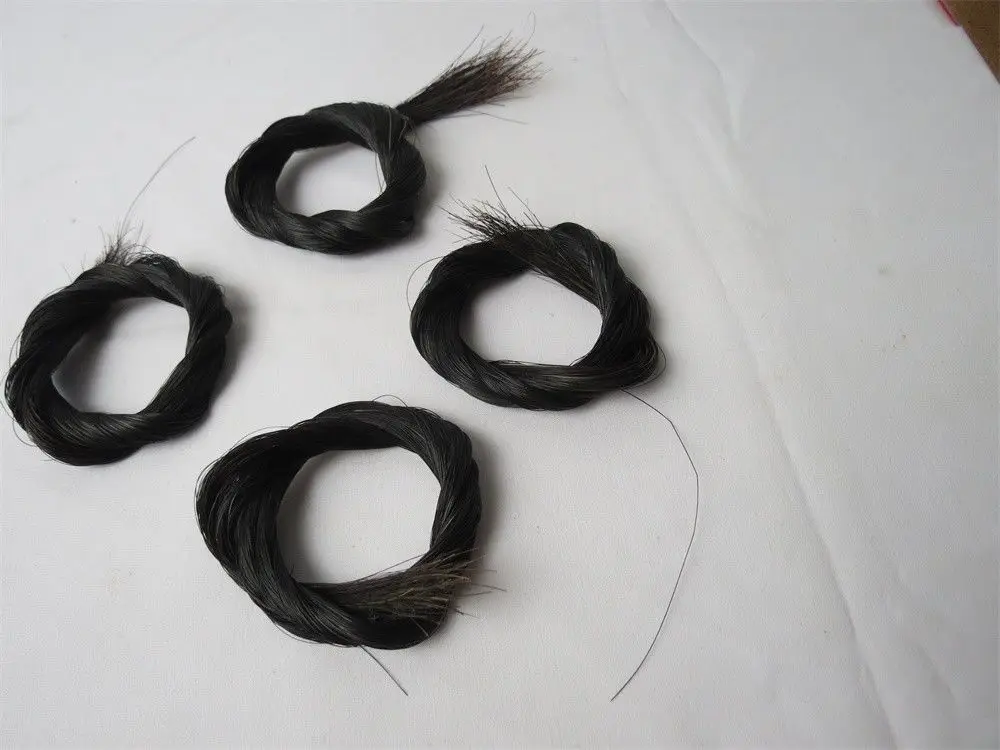 

Nice 4 Hanks Black Violin bow hair,7 grams each hank in 32 inches
