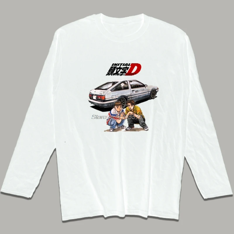 Футболка Youth Comics Initial D Мужская с длинным рукавом рубашка на заказ популярная