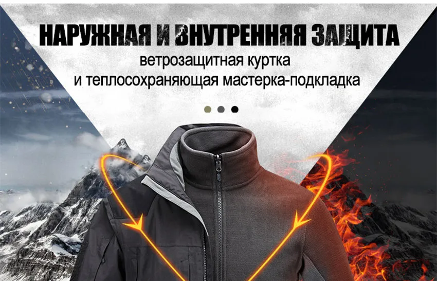 FREE SOLDIER тактическая куртка “Буря” с самостоятельной мастеркой-подкладкой износостойкая, воздухопроницаемая, водоотталкивающая, теплосохраняющая