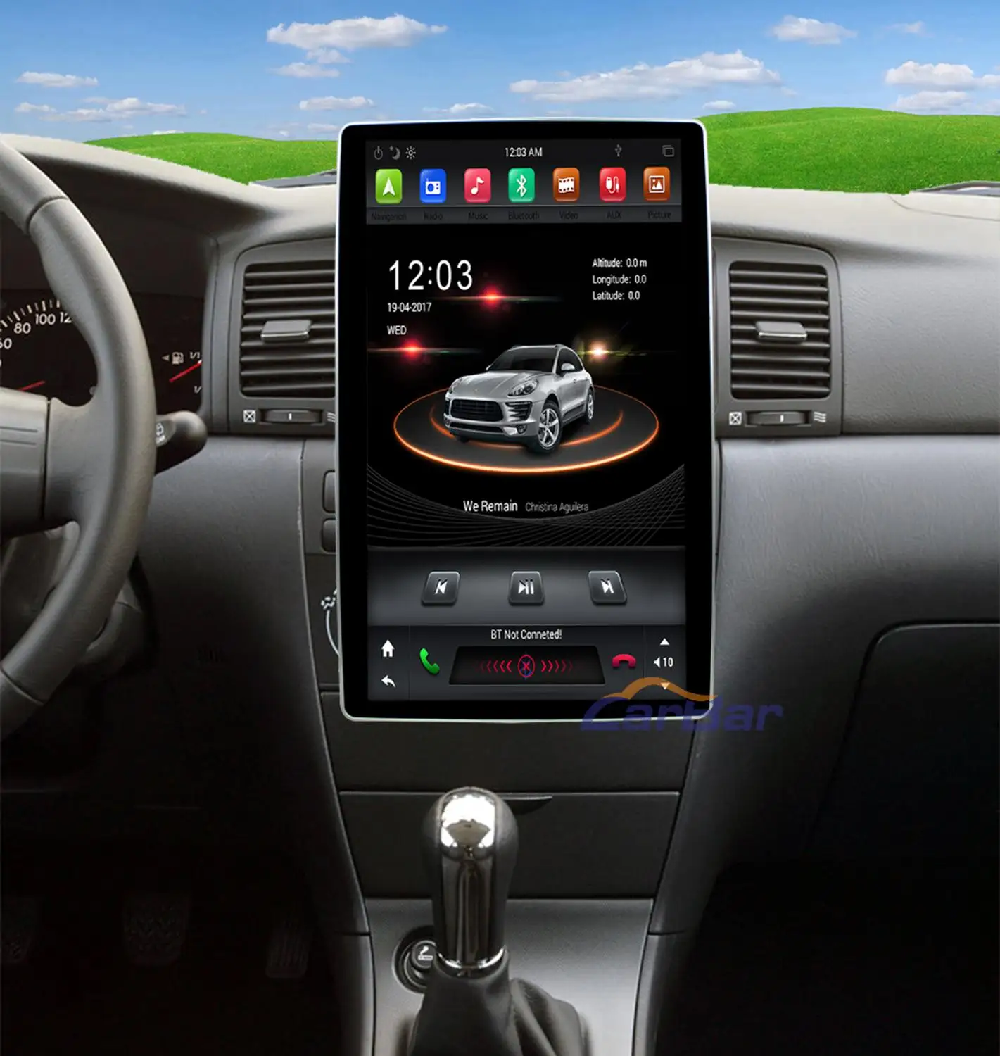 Carbar 12," Tesla стиль вращения ips экран Android 8,1 автомобильный DVD gps радио плеер для старой пластиковая пилочка для ногтей RAV4 Prado Vios