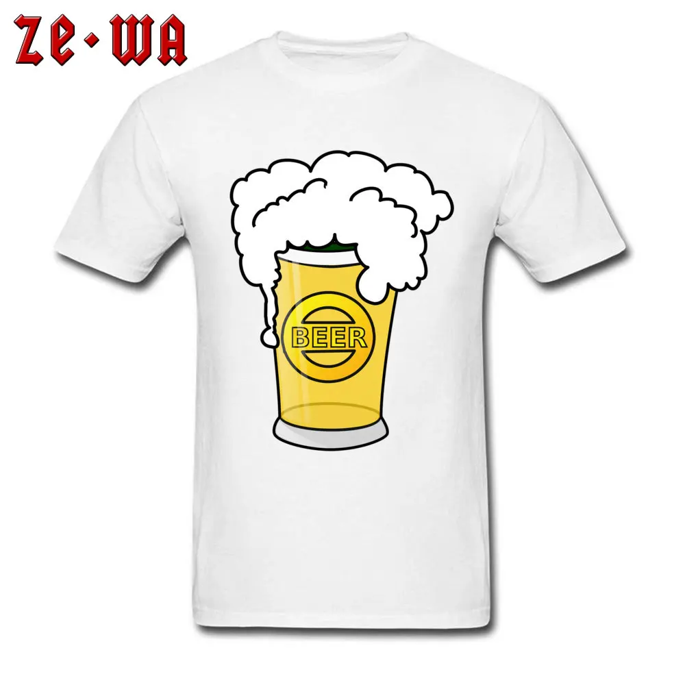 

Illustration Foamy Beer Party High Quality Men Tshirts 100% Cotton Tops Shirt Normal Brand Short Sleeve Tee-Shirts For Men New