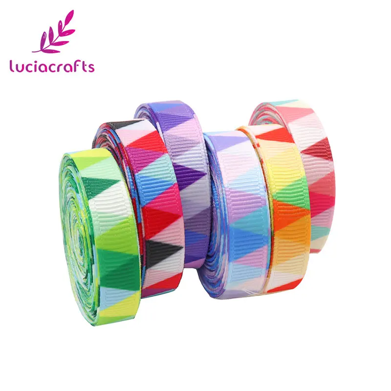 Lucia crafts 5y/6y 10 мм мульти вариант геометрический узор корсажная лента упаковочная лента DIY бант для волос и Швейные аксессуары S0609