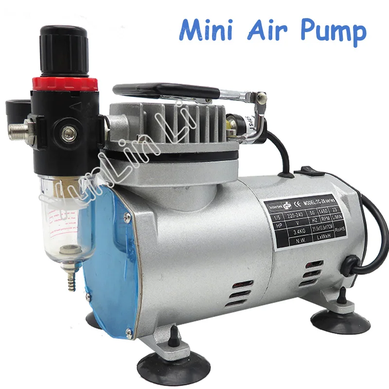 23-25 L/min 1/5hp Small Electric Piston Vacuum Pump Airbrush Compressor Ms18-2