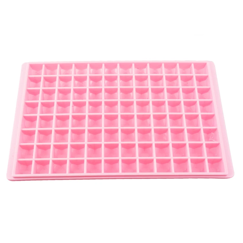 96 grids pink Hoomall 96/160 сетки Пищевой Силиконовый поднос для льда фруктовый лед производитель кубиков DIY маленькая форма для льда квадратная форма кухонные аксессуары - Цвет: 96 grids pink