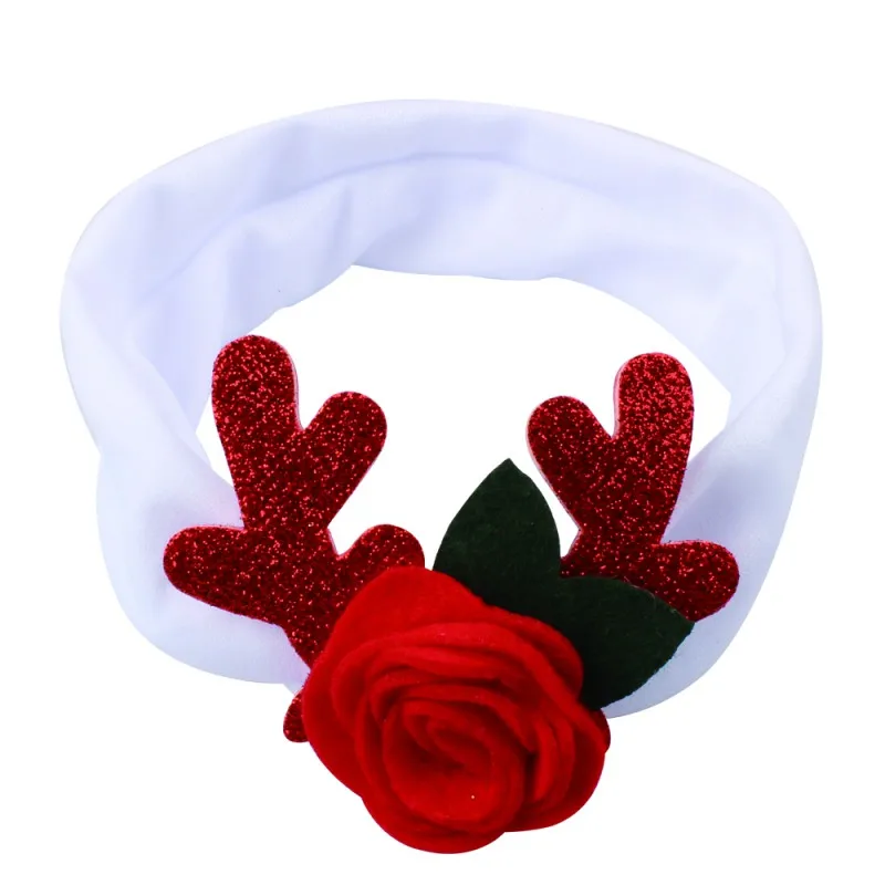 

Baby Girl Christmas Elastic Headbands Holiday Party Hair Band Flower Headwear Accessories