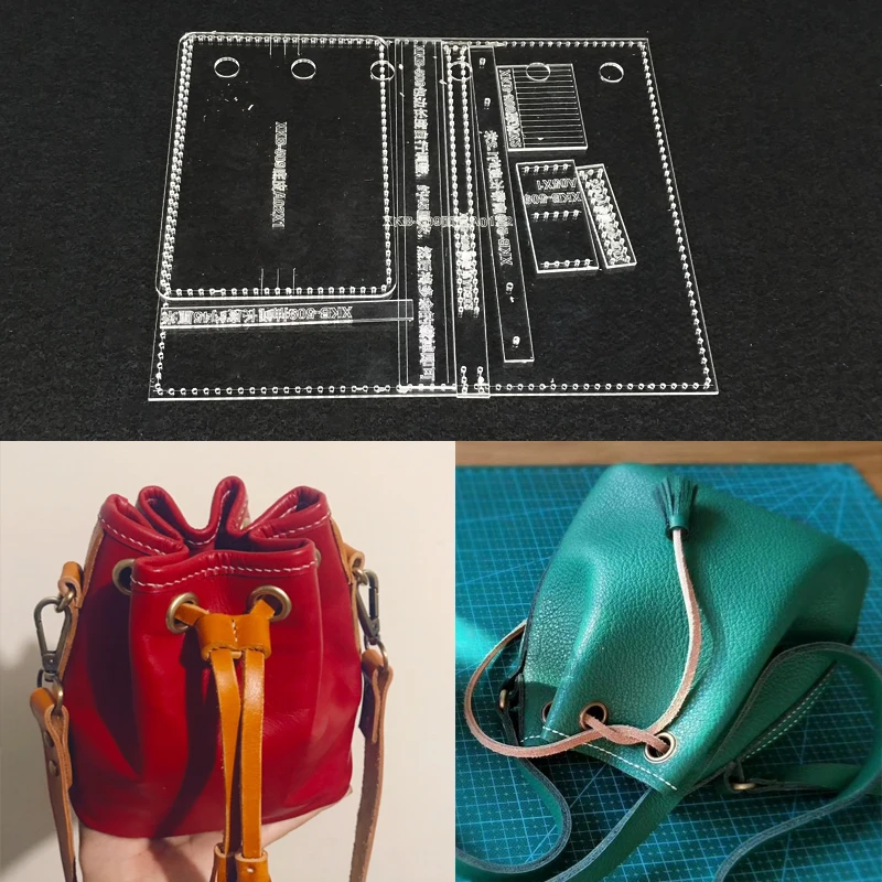 Ручная сумка через плечо акриловый шаблон кожаный узор DIY хобби кожевенное