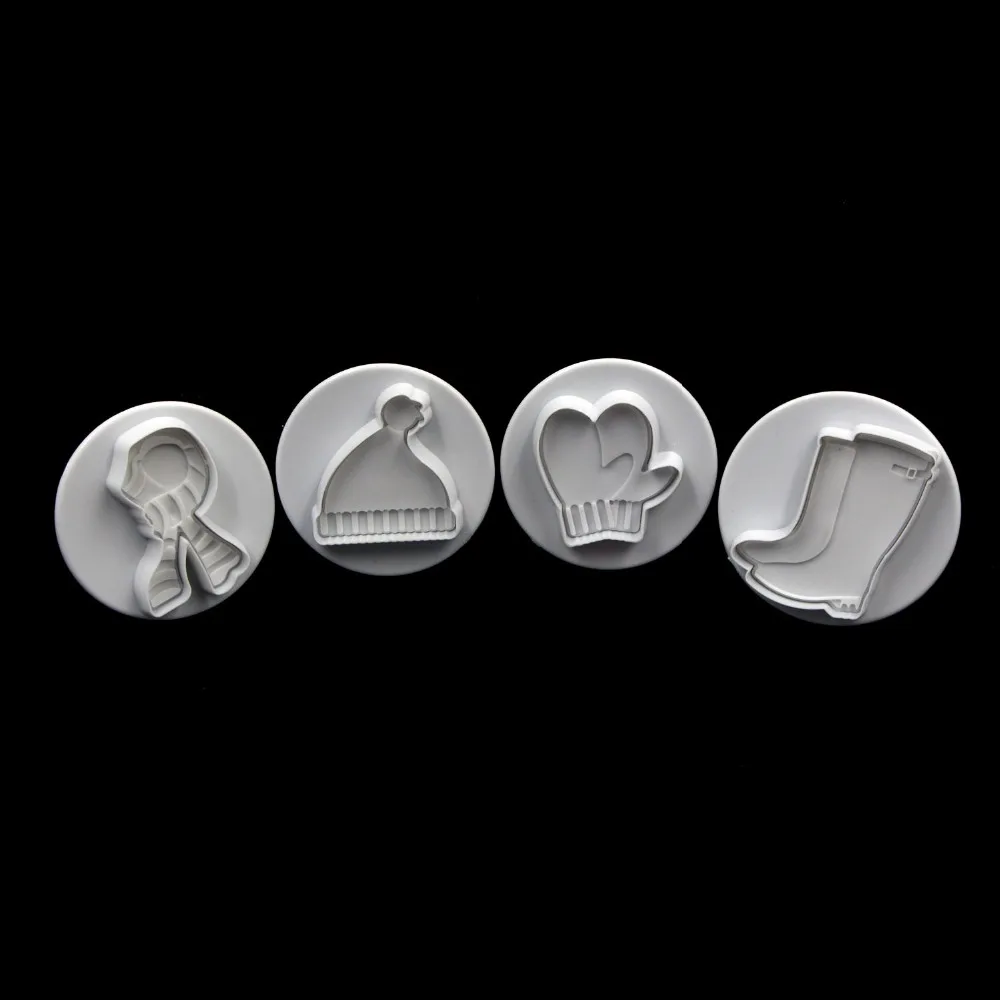 4 шт./компл. Пластиковая форма для выпечки плунжера торта украшение фонданта
