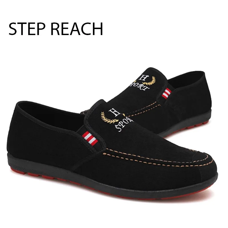 STEPREACH Brand shoes men Loafers breathable light canvas casual adult slip-on rubber spring/autumn zapatos de hombre | Обувь
